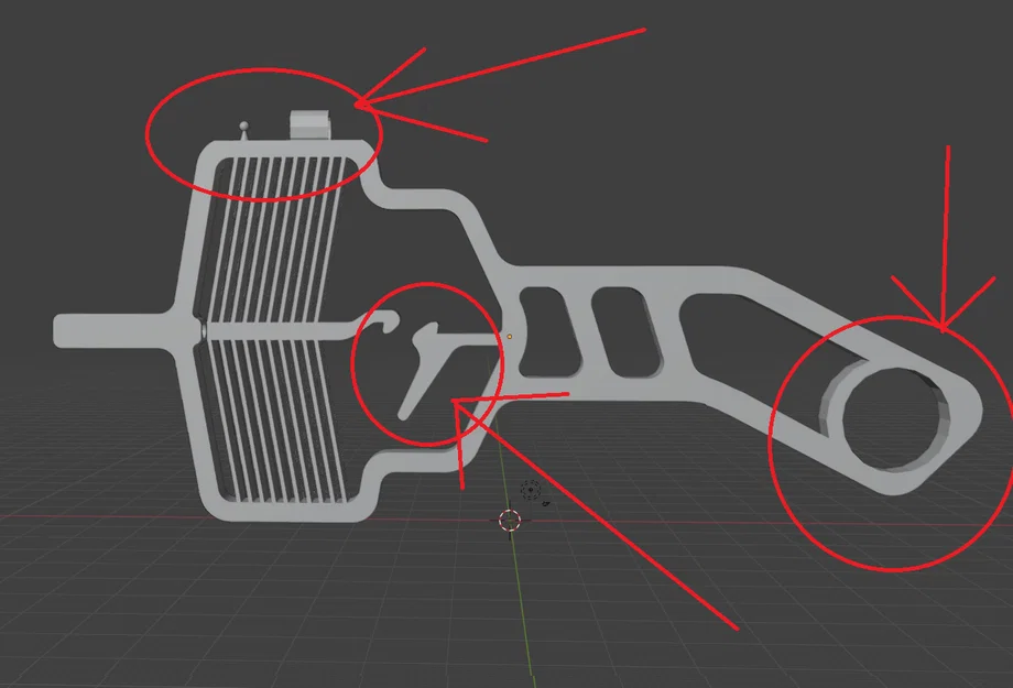 Mô hình súng đồ chơi 3D có ống ngắm và cò bấm lớn tinh chỉnh - Image 1