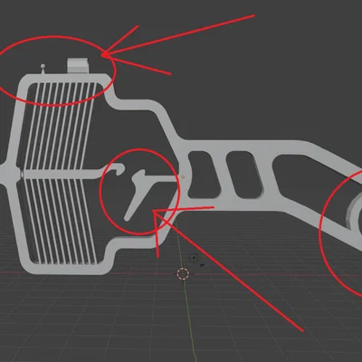 Mô hình súng đồ chơi 3D có ống ngắm và cò bấm lớn tinh chỉnh