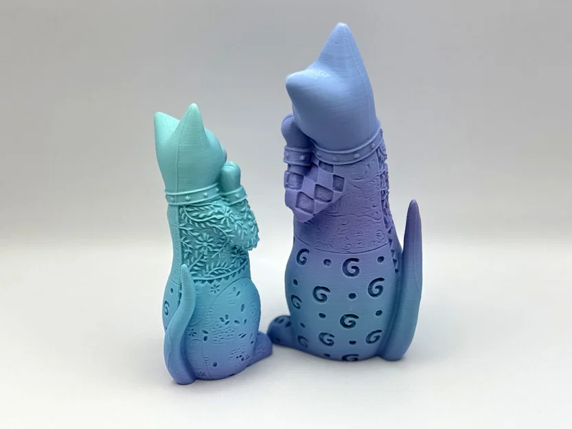 Tượng mèo trang trí nghệ thuật - Mẫu in 3D họa tiết tỉ mỉ - Image 3