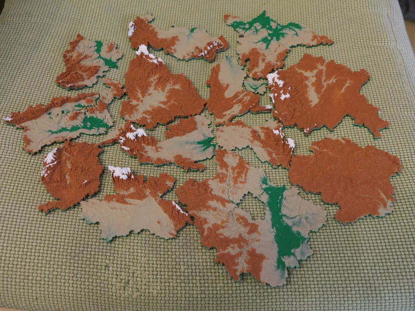 Bản đồ nổi 3D Cộng hòa Séc chia theo khu vực - Image 3