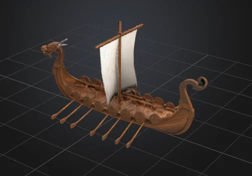 Mô hình thuyền Viking Longship in 3D chi tiết ấn tượng - Image 3