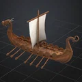 Mô hình thuyền Viking Longship in 3D chi tiết ấn tượng - Thumbnail 3