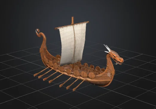 Mô hình thuyền Viking Longship in 3D chi tiết ấn tượng - Image 4