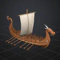 Mô hình thuyền Viking Longship in 3D chi tiết ấn tượng - Thumbnail 4