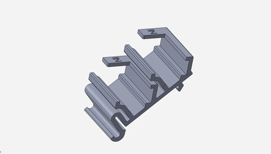 Giá đỡ thanh ray DIN cho Wago 221-415 (Thiết kế in 3D) - Image 1