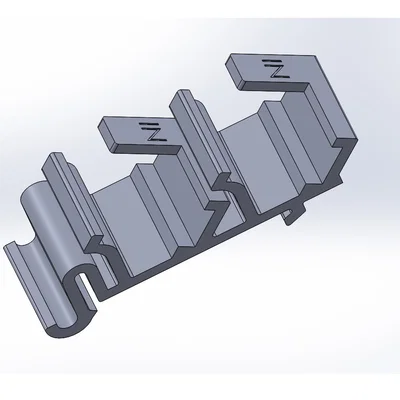 Giá đỡ thanh ray DIN cho kẹp điện WAGO 221-413 (In 3D)