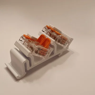 Giá đỡ thanh ray DIN cho kẹp điện WAGO 221-413 (In 3D)
