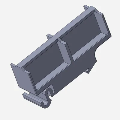 Giá đỡ 3D cho kẹp Wago 221 gắn thanh ray DIN tiện lợi