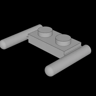 Mảnh ghép Plate 1x2 có tay cầm tương thích LEGO (Mã 3839a)