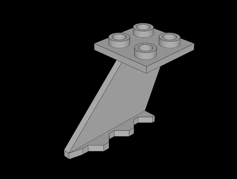 Mô hình đuôi máy bay tương thích Lego (Tail 4x2x2) in 3D chất lượng - Image 1