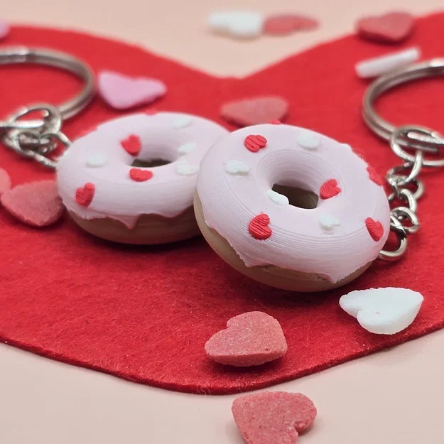 Bánh Donut Thần Cupid (Valentine) - Bản Mini - Móc Khóa - Image 1