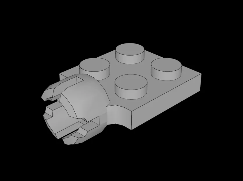 Mảnh ghép đế 2x2 có đầu nối cầu (Towball Socket) tương thích Lego - Image 1
