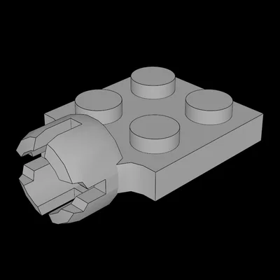 Mảnh ghép đế 2x2 có đầu nối cầu (Towball Socket) tương thích Lego