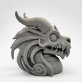 Mô hình tượng đầu Rồng ma (Ghost Dragon Bust) trang trí độc đáo - Thumbnail 2