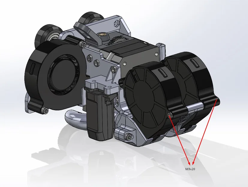Ống dẫn gió H3DA V1.2 – Quạt 5015 kép cho Ender 3 S1/Pro/Plus – Nay hỗ trợ quạt 4028 (Beta) - Image 7