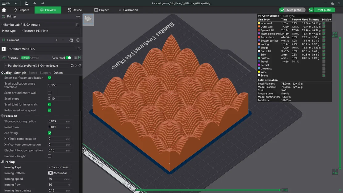 Tấm Ốp Họa Tiết Sóng Parabolic (#1) - Image 9