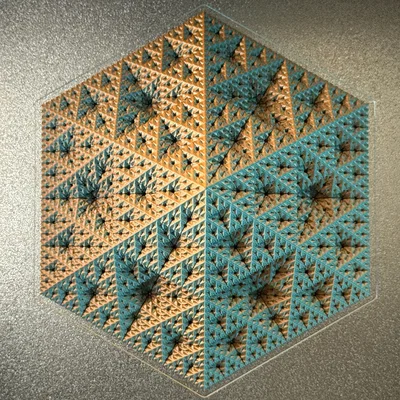 Kim tự tháp Fractal Sierpiński Snowflake - Cấp độ 5 (Vase Mode)