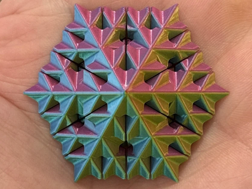 Kim tự tháp Fractal Sierpiński Snowflake - Cấp độ 2 (Chế độ Vase Mode) - Image 1