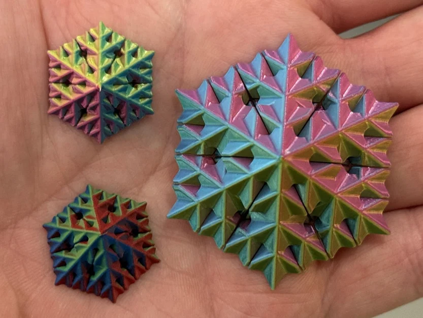 Kim tự tháp Fractal Sierpiński Snowflake - Cấp độ 2 (Chế độ Vase Mode) - Image 3