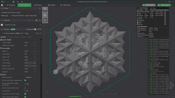Kim tự tháp Fractal Sierpiński Snowflake - Cấp độ 2 (Chế độ Vase Mode) - Thumbnail 7