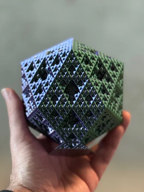 Tác phẩm điêu khắc Fractal Sierpiński Icosahedron - Bậc 4 (Kèm đế - Không cần support!) - Image 9