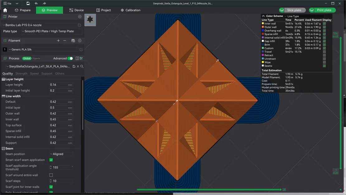 Sierpiński Stella Octangula (In nhanh/Không cần support) - Image 6