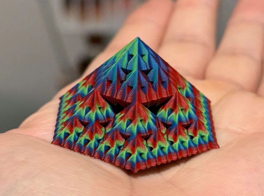 Kim tự tháp Fractal Sierpiński Snowflake - Cấp độ 3 (Vase Mode) - Image 5