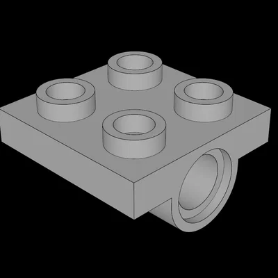 Miếng ghép Lego 2x2 có lỗ kỹ thuật in 3D chuẩn xác