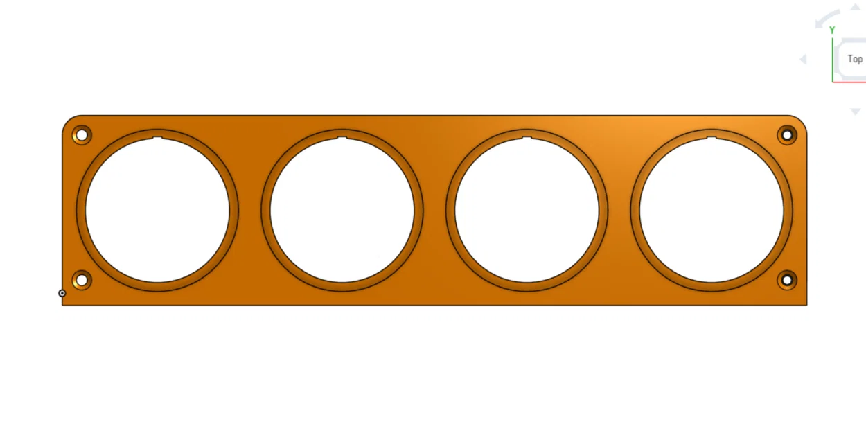 Đế gắn đồng hồ đo (gauge pod) thay thế khe gió trung tâm cho Nissan D21 táp-lô vuông - Image 1