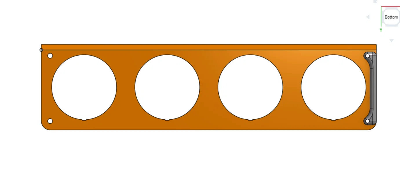 Đế gắn đồng hồ đo (gauge pod) thay thế khe gió trung tâm cho Nissan D21 táp-lô vuông - Image 2