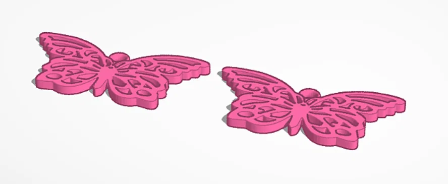 Mẫu Bông Tai Hình Bướm (Butterfly Earrings) Tinh Xảo Cho In 3D - Image 1