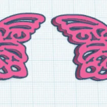 Mẫu Bông Tai Hình Bướm (Butterfly Earrings) Tinh Xảo Cho In 3D