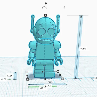 Mô hình 3D nhân vật Minirobot phong cách LEGO độc đáo