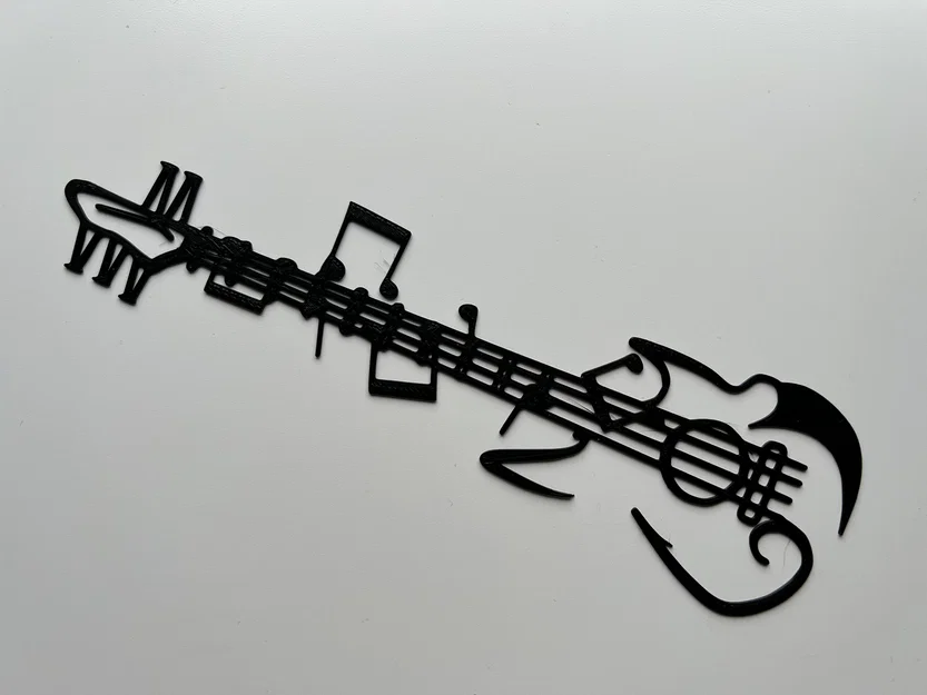 Mô hình trang trí tường Guitar Wall Art 1 bằng in 3D cực đẹp - Image 1