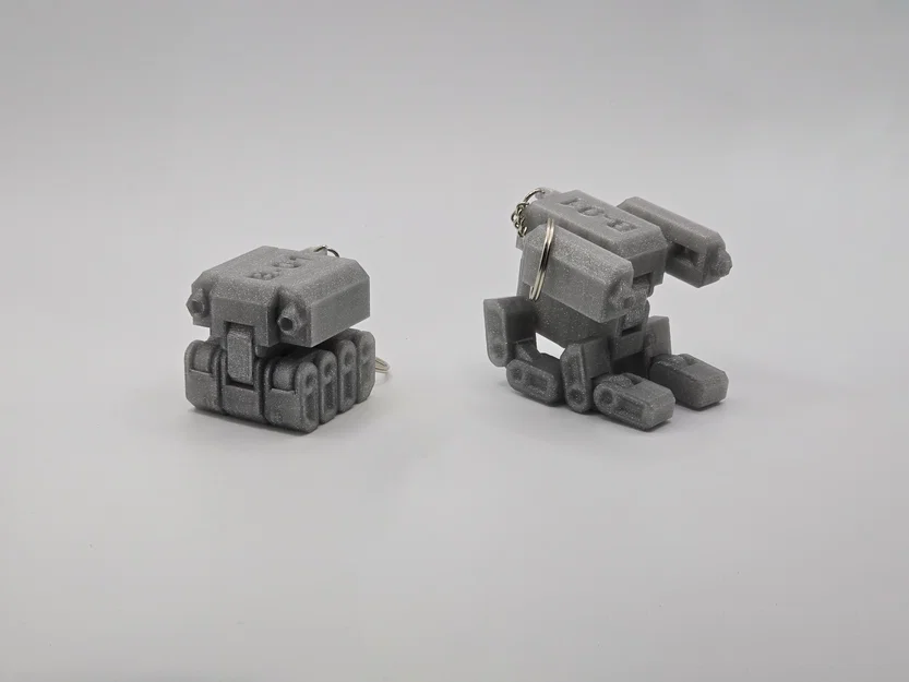 Móc khóa robot BoxBot B-01: Mô hình in 3D khớp linh hoạt - Image 1