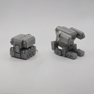 Móc khóa robot BoxBot B-01: Mô hình in 3D khớp linh hoạt