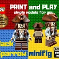 Mô hình 3D nhân vật Jack Sparrow phong cách LEGO ấn tượng - Thumbnail 1