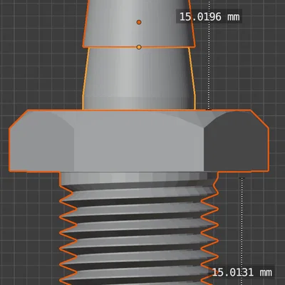 Đầu nối ống 8mm sang ren G 1/2 inch BSP cho in 3D