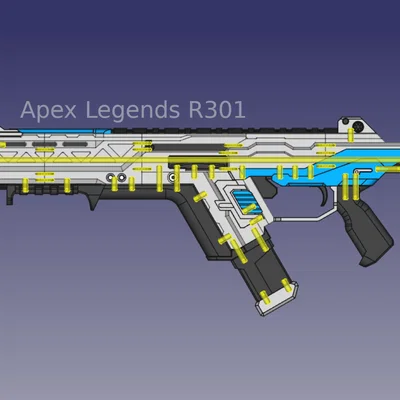 Mô hình súng trường Apex Legends R301 Carbine (Tỷ lệ thật)