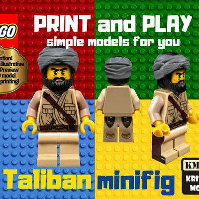 Mô hình 3D nhân vật phong cách Lego (chiến binh) độc đáo