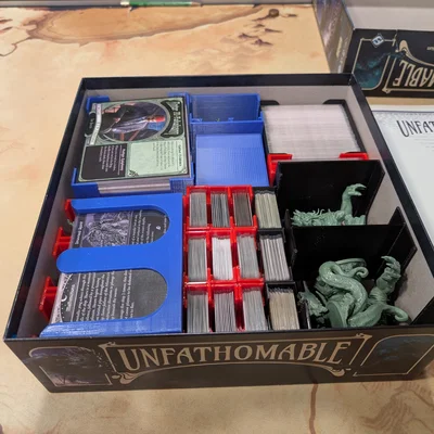 Bộ khay nhựa tổ chức Board Game Unfathomable (Hỗ trợ mở rộng & Meeple)