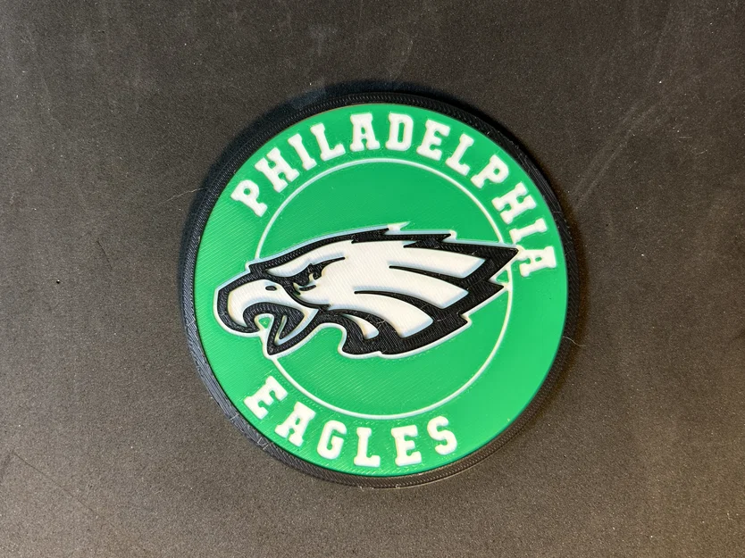 Lót ly 3D in logo đội bóng Philadelphia Eagles cực chất - Image 1