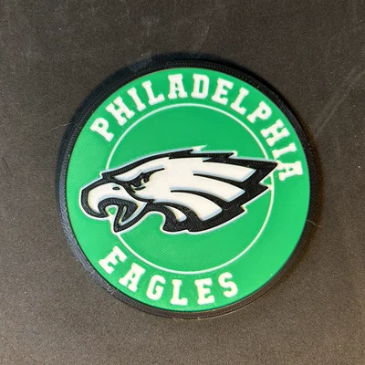 Lót ly 3D in logo đội bóng Philadelphia Eagles cực chất
