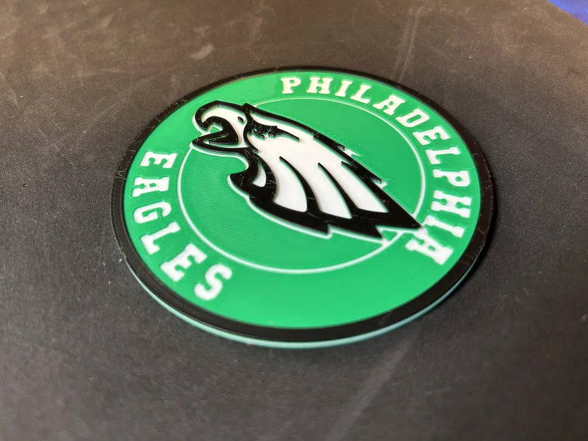 Lót ly 3D in logo đội bóng Philadelphia Eagles cực chất - Image 2