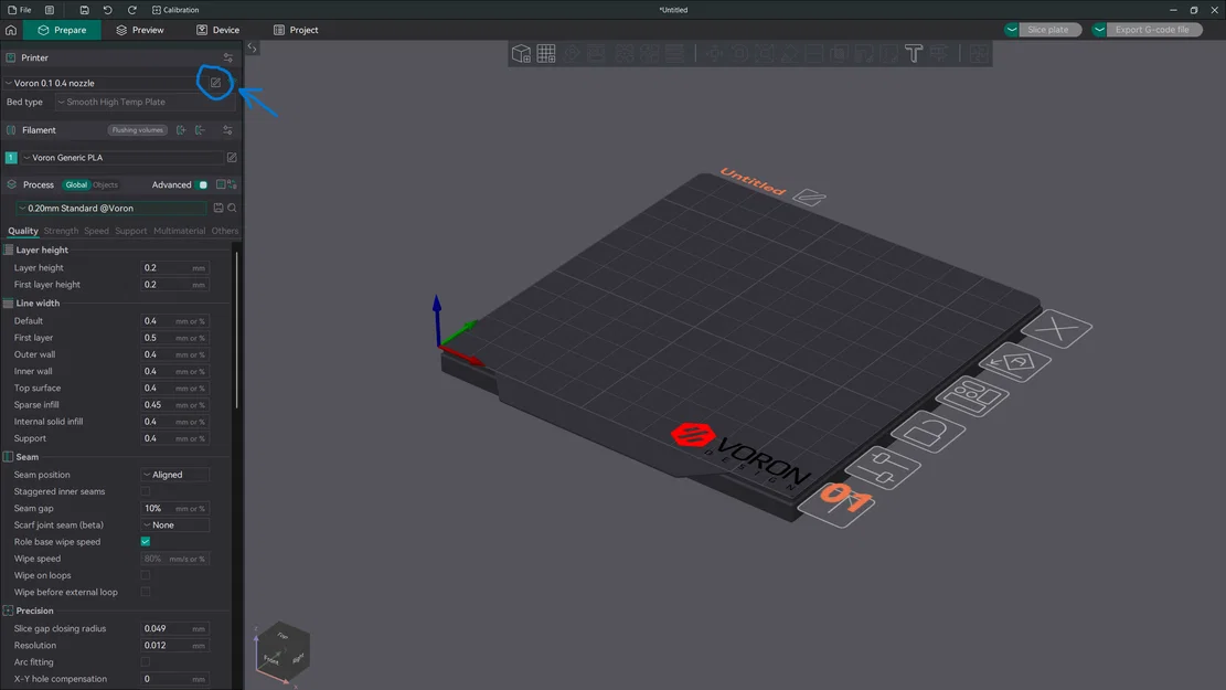 Hướng dẫn cài đặt Voron V0 Kirigami Build Plate trong ORCASLICER - Image 2