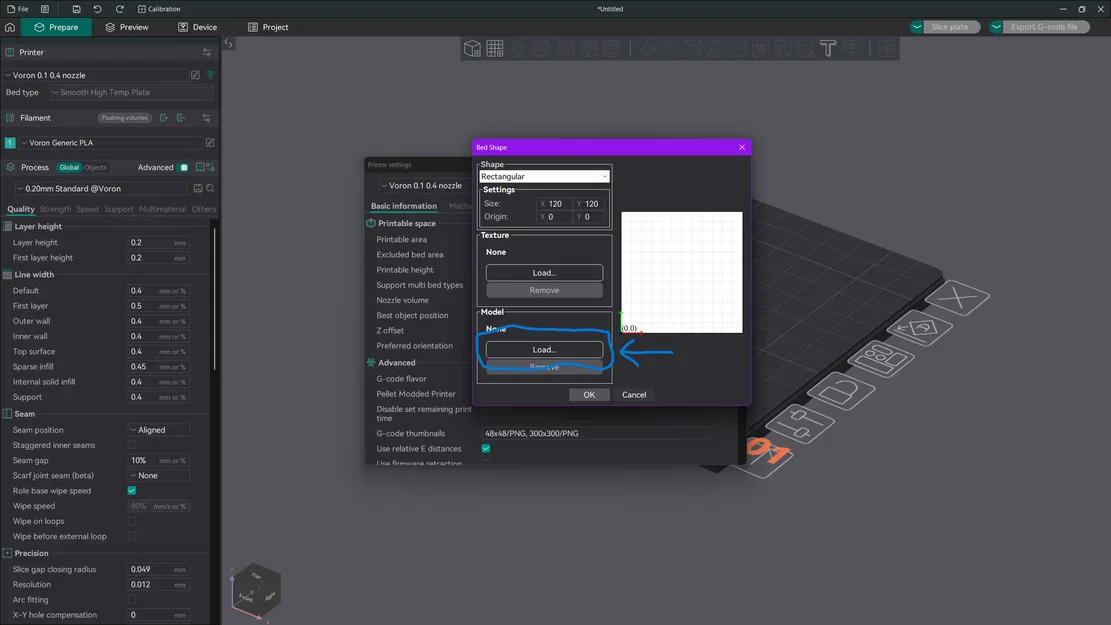 Hướng dẫn cài đặt Voron V0 Kirigami Build Plate trong ORCASLICER - Image 4