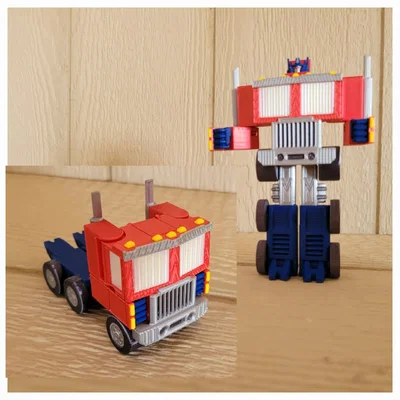 Mô hình xe tải biến hình Robot (Print in Place)