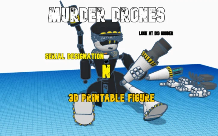 Mô hình 3D Serial Designation N từ Murder Drones cho fan cứng - Image 1