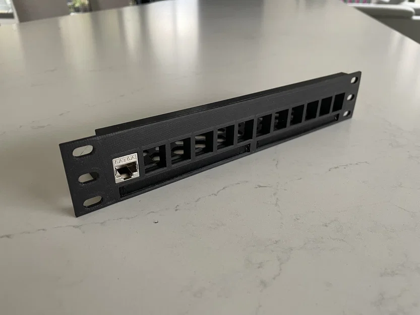 Patch Panel 10 inch 12 cổng hỗ trợ ghi nhãn - Phụ kiện mạng in 3D - Image 1