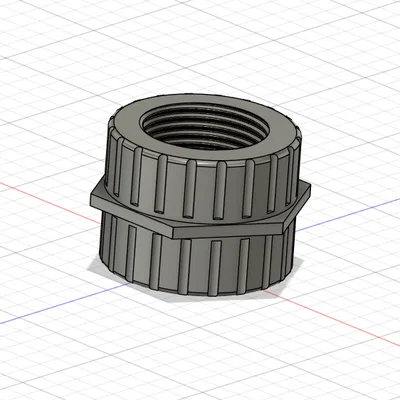 Đầu chuyển đổi ren ống nước 1 inch sang 3/4 inch in 3D tiện lợi